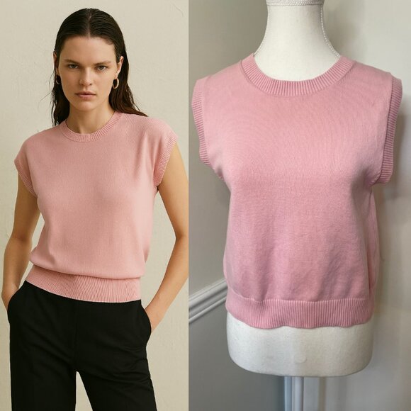 Zara Sleeveless Crew Neck Sweater Vest S - Picture 1 of 10
